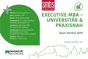 Executive MBA-Studium in Projekt- und Prozessmanagement an der SMBS - die Business School der Universität Salzburg